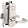 L9070P-03N-625-LX Schlage L Series Classroom Commercial - Latchbolt Monitor Mortise Lock with 03 Cast Lever Design in Bright Chrome