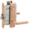 L9070P-02L-612-LX Schlage L Series Classroom Commercial - Latchbolt Monitor Mortise Lock with 02 Cast Lever Design in Satin Bronze