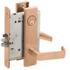L9070P-06L-612-LX Schlage L Series Classroom Commercial - Latchbolt Monitor Mortise Lock with 06 Cast Lever Design in Satin Bronze