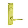 ARCN8860-2FL-605-LH Yale 8800FL Series Double Cylinder with Deadbolt Mortise Entrance or Storeroom Lock with Indicator with Arcadia Lever - Left-Handed in Bright Brass