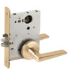 L9070L-05B-606-LX Schlage L Series Less Cylinder Classroom Commercial - Latchbolt Monitor Mortise Lock with 05 Cast Lever Design in Satin Brass