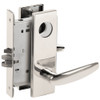 L9070L-07N-625-LX Schlage L Series Less Cylinder Classroom Commercial - Latchbolt Monitor Mortise Lock with 07 Cast Lever Design in Bright Chrome