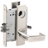 L9070L-06L-629-LX Schlage L Series Less Cylinder Classroom Commercial - Latchbolt Monitor Mortise Lock with 06 Cast Lever Design in Bright Stainless Steel