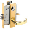 L9070L-17L-605-LX Schlage L Series Less Cylinder Classroom Commercial - Latchbolt Monitor Mortise Lock with 17 Cast Lever Design in Bright Brass