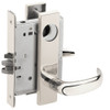 L9070L-17L-625-LX Schlage L Series Less Cylinder Classroom Commercial - Latchbolt Monitor Mortise Lock with 17 Cast Lever Design in Bright Chrome
