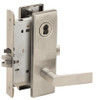 L9070J-01N-619-RX Schlage L Series Classroom Commercial - Request to Exit Mortise Lock with 01 Cast Lever Design Prepped for FSIC in Satin Nickel