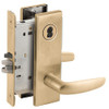 L9070J-07N-606-RX Schlage L Series Classroom Commercial - Request to Exit Mortise Lock with 07 Cast Lever Design Prepped for FSIC in Satin Brass