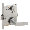 L9076P-01A-626 Schlage L Series Classroom Holdback Mortise Lock with 01 Cast Lever Design in Satin Chrome