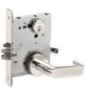 L9076P-06A-629 Schlage L Series Classroom Holdback Mortise Lock with 06 Cast Lever Design in Bright Stainless Steel