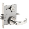 L9076P-17B-625 Schlage L Series Classroom Holdback Mortise Lock with 17 Cast Lever Design in Bright Chrome
