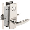 L9076P-07N-629 Schlage L Series Classroom Holdback Mortise Lock with 07 Cast Lever Design in Bright Stainless Steel