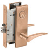 L9076P-12N-612-RH Schlage L Series Classroom Holdback Mortise Lock with 12 Cast Lever Design in Satin Bronze