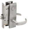 L9076P-17N-626 Schlage L Series Classroom Holdback Mortise Lock with 17 Cast Lever Design in Satin Chrome