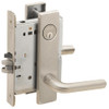 L9076P-02L-619 Schlage L Series Classroom Holdback Mortise Lock with 02 Cast Lever Design in Satin Nickel