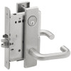 L9076P-03L-630 Schlage L Series Classroom Holdback Mortise Lock with 03 Cast Lever Design in Satin Stainless Steel