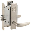 L9076P-07L-619 Schlage L Series Classroom Holdback Mortise Lock with 07 Cast Lever Design in Satin Nickel