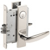 L9076P-07L-629 Schlage L Series Classroom Holdback Mortise Lock with 07 Cast Lever Design in Bright Stainless Steel