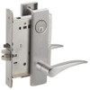 L9076P-12L-626-LH Schlage L Series Classroom Holdback Mortise Lock with 12 Cast Lever Design in Satin Chrome