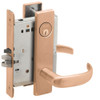 L9076P-17L-612 Schlage L Series Classroom Holdback Mortise Lock with 17 Cast Lever Design in Satin Bronze