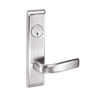 JNCN8822FL-629-LC Yale 8800FL Series Less Cylinder with Deadbolt Mortise Bathroom Lock with Indicator with Jefferson Lever in Bright Stainless Steel