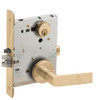 L9076P-01A-606-LX Schlage L Series Classroom Holdback - Latchbolt Monitor Mortise Lock with 01 Cast Lever Design in Satin Brass