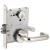 L9076P-03A-625-LX Schlage L Series Classroom Holdback - Latchbolt Monitor Mortise Lock with 03 Cast Lever Design in Bright Chrome