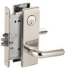 L9076P-02N-629 Schlage L Series Classroom Holdback - Request to Exit Mortise Lock with 02 Cast Lever Design in Bright Stainless Steel