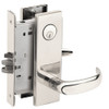 L9076P-17N-625 Schlage L Series Classroom Holdback - Request to Exit Mortise Lock with 17 Cast Lever Design in Bright Chrome