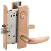 L9076P-07L-612 Schlage L Series Classroom Holdback - Latchbolt Monitor Mortise Lock with 07 Cast Lever Design in Satin Bronze