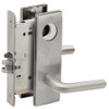 L9076L-02N-630-RX Schlage L Series Less Cylinder Classroom Holdback - Request to Exit Mortise Lock with 02 Cast Lever Design in Satin Stainless Steel