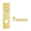 L9076L-18N-605-RX Schlage L Series Less Cylinder Classroom Holdback - Request to Exit Mortise Lock with 18 Cast Lever Design in Bright Brass