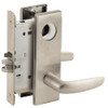 L9076L-07N-619-RX Schlage L Series Less Cylinder Classroom Holdback - Request to Exit Mortise Lock with 07 Cast Lever Design in Satin Nickel