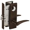 L9076L-12N-613-LH-RX Schlage L Series Less Cylinder Classroom Holdback - Request to Exit Mortise Lock with 12 Cast Lever Design in Oil Rubbed Bronze