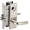 L9076L-02N-625-LX Schlage L Series Less Cylinder Classroom Holdback - Latchbolt Monitor Mortise Lock with 02 Cast Lever Design in Bright Chrome