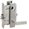 L9076L-01L-630-RX Schlage L Series Less Cylinder Classroom Holdback - Request to Exit Mortise Lock with 01 Cast Lever Design in Satin Stainless Steel