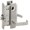 L9076L-06L-626-RX Schlage L Series Less Cylinder Classroom Holdback - Request to Exit Mortise Lock with 06 Cast Lever Design in Satin Chrome