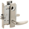 L9076L-07L-619-LX Schlage L Series Less Cylinder Classroom Holdback - Latchbolt Monitor Mortise Lock with 07 Cast Lever Design in Satin Nickel
