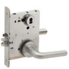 L9076J-02A-630-RX Schlage L Series Classroom Holdback - Request to Exit Mortise Lock with 02 Cast Lever Design Prepped for FSIC in Satin Stainless Steel