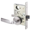 JNR8829FL-630-LC Yale 8800FL Series Less Cylinder Mortise Closet Locks with Jefferson Lever Lock Prepped LFIC in Satin Stainless Steel