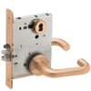 L9076J-03A-612-LX Schlage L Series Classroom Holdback - Latchbolt Monitor Mortise Lock with 03 Cast Lever Design Prepped for FSIC in Satin Bronze