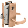 L9076J-17N-612-RX Schlage L Series Classroom Holdback - Request to Exit Mortise Lock with 17 Cast Lever Design Prepped for FSIC in Satin Bronze