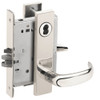 L9076J-17L-625-LX Schlage L Series Classroom Holdback - Latchbolt Monitor Mortise Lock with 17 Cast Lever Design Prepped for FSIC in Bright Chrome
