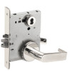 L9076B-06B-629-RX Schlage L Series Classroom Holdback - Request to Exit Mortise Lock with 06 Cast Lever Design Prepped for SFIC in Bright Stainless Steel
