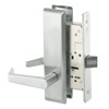 AUCN8801FL-618-MELR Yale 8800FL Series Non-Keyed Mortise Passage Locks with Augusta Lever in Bright Nickel