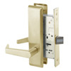 AUCN8801FL-606-MELR-REX Yale 8800FL Series Non-Keyed Mortise Passage Locks - Request to Exit with Augusta Lever in Satin Brass
