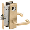 LV9070L-03N-606-RX Schlage L Series Vandlgard - Less Cylinder Classroom Commercial - Request to Exit Mortise Lock with 03 Cast Lever Design in Satin Brass