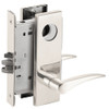 LV9070L-12N-625-LH-RX Schlage L Series Vandlgard - Less Cylinder Classroom Commercial - Request to Exit Mortise Lock with 12 Cast Lever Design in Bright Chrome