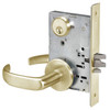 PBR8830-2FL-606-MELR Yale 8800FL Series Double Cylinder Mortise Asylum Locks with Pacific Beach Lever in Satin Brass