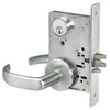 PBR8830-2FL-618-MELR Yale 8800FL Series Double Cylinder Mortise Asylum Locks with Pacific Beach Lever in Bright Nickel