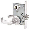 PBR8824FL-629-ICLC Yale 8800FL Series Single Cylinder Mortise Hold Back Locks with Pacific Beach Lever Lock Prepped for LFIC in Bright Stainless Steel